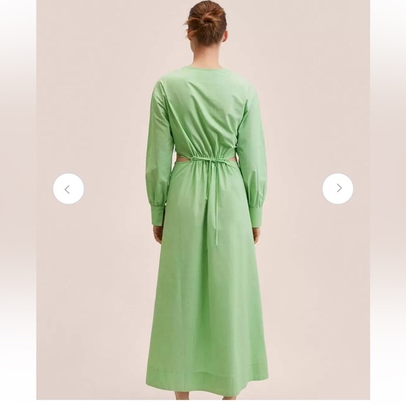 Mango cutout green maxi dress - Picture 6 of 7